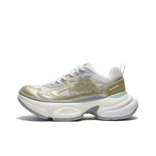 KAPPA Амортизаторы Shock Slip-resistant Abrasion-resistant Низкий топ Толстая подошва Кроссовки Женские Фиолетовый Золото