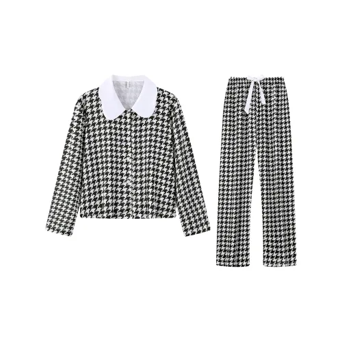 Gongdie Pajama Комплект Женский Черный Белый