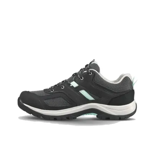 DECATHLON MH100 Устойчивый к истиранию Водонепроницаемый и Дышащий Низкий Топ Альпинистская Походная Обувь Женская Серый Зеленый