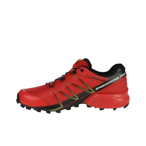 SALOMON SPEEDCROSS PRO Противоскользящий Быстросохнущий Легкий Низкий Топ Трейл Беговые кроссовки Мужские Красные