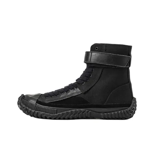 Yohji Yamamoto Скейтборд Кроссовки Высокие Черные Женские