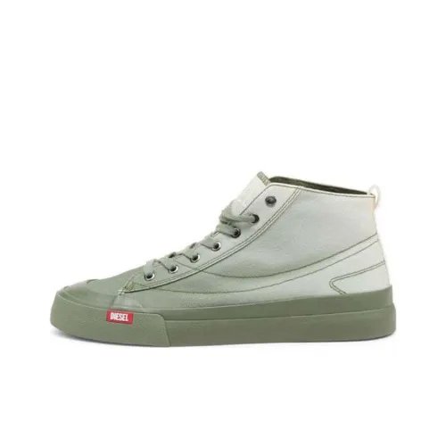 DIESEL Высокие кеды мужские зеленые