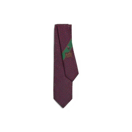 HERMES Ties Men's Ocean Ruby Red HERMES Галстуки Мужской Океан Рубиновый Красный