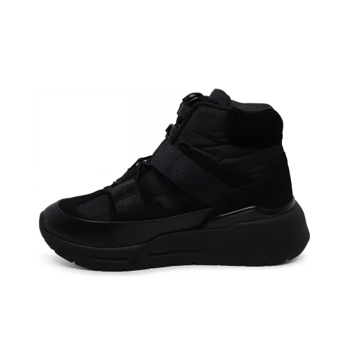 Ferragamo Устойчивая к истиранию высокая повседневная обувь для женщин черная