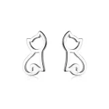 Серьги-гвоздики с милым котенком