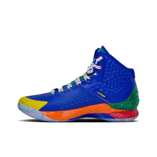 Under Armour Curry 1 Slip-Resistant Abrasion-Resistant High-Top Баскетбольные кроссовки Мужской Синий