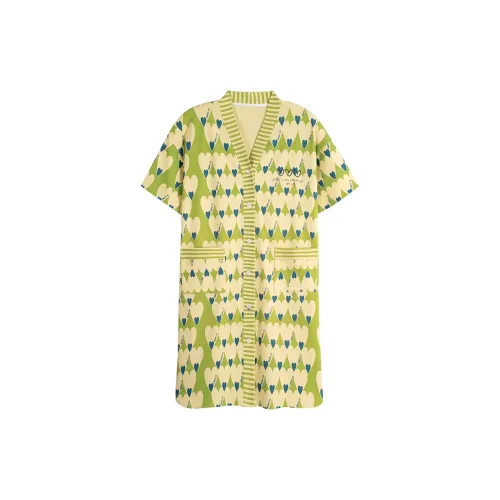 MIIOW Ночная сорочка Женская Травяной зеленый Сердце-образный