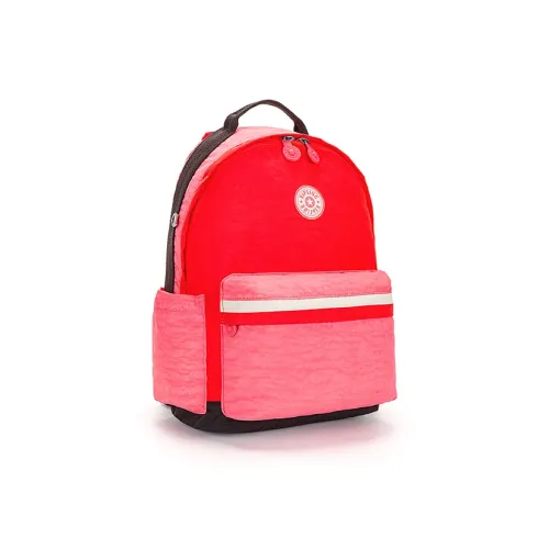 Kipling Полиамид Рюкзак Средний Унисекс Розовый Оранжевый Блок Пэчворк Белый Черный Зеленый Пэчворк