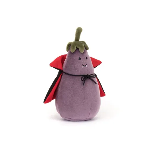 JELLYCAT Серия Halloween Живой Баклажан Куклы Плюшевая Кукла Высота 16 см В Сидячем Позе