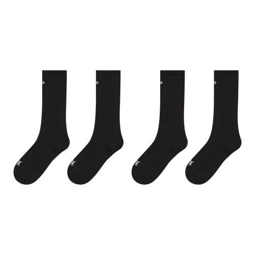 SMFK Носки Crew Унисекс 2 комплекта 4 упаковки Дикий Черный