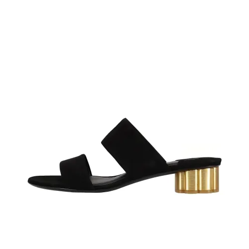 Ferragamo Totem Кожа Пэчворк Слипоны Женские Черные