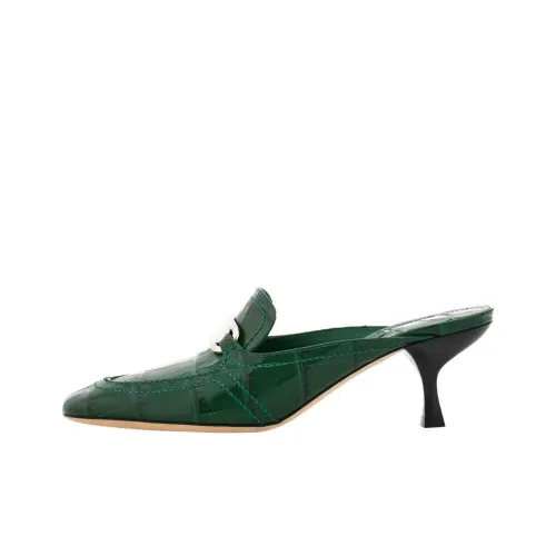 Ferragamo Домашние тапочки Женские Темно-зеленый