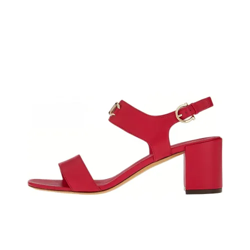 FERRAGAMO Gancini One Ремень Сандалии Женские Красные