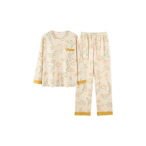 Mulong Family Пижамный комплект Женский Абрикос