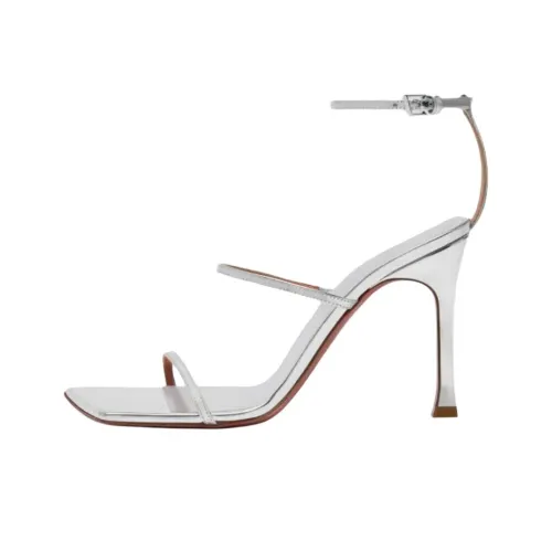 AMINA MUADDI Maya One Ремешок Сандалии 9,5 см Женские Серебристые