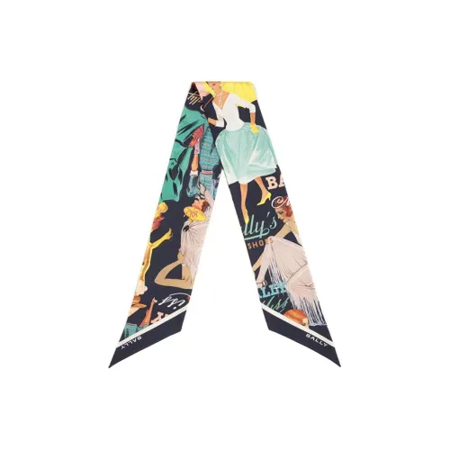 BALLY Шарфы из шелка Tutov Женские Синие