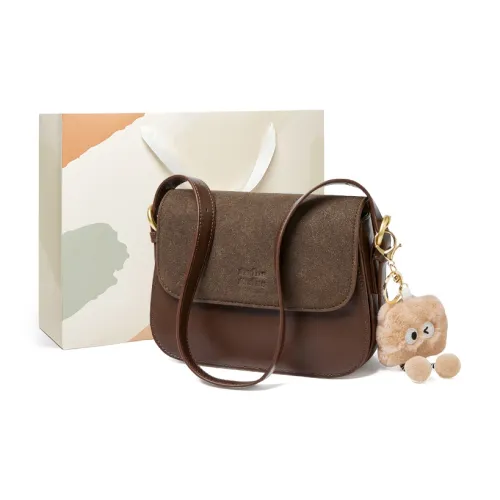 15 MINS Синтетическая кожа Сумка через плечо Стандартная Женская Кофейная