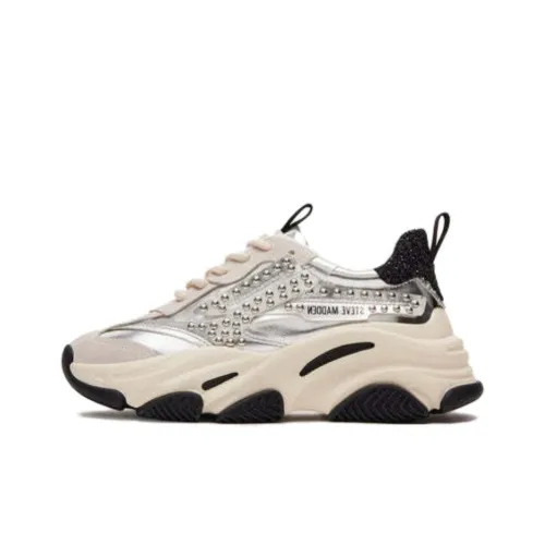 STEVE MADDEN Устойчивые к истиранию Низкие Топ Кроссовки Женские Металлик Серый