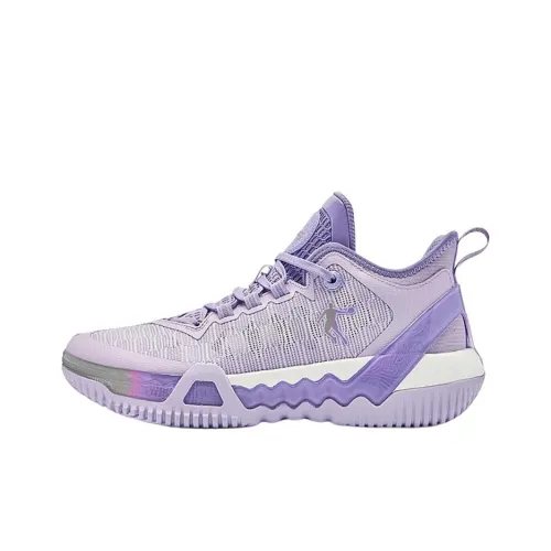 QIAODAN Slip-resistant Abrasion-resistant Breathable Low-Top Basketball Shoes Men's Purple QIAODAN Противоскользящие Износостойкие Дышащие Низкие Баскетбольные Кроссовки Мужские Фиолетовые