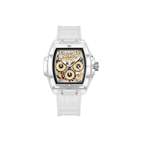 MEXVEL YOUNG Модные Роскошные Кварцевые Прямоугольные Наручные часы Силиконовый ремешок Унисекс Часы с циферблатом в стиле Skeleton