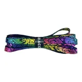 Чёрный, многоцветный, металлический, пейсли, шнурки, одиночная упаковка