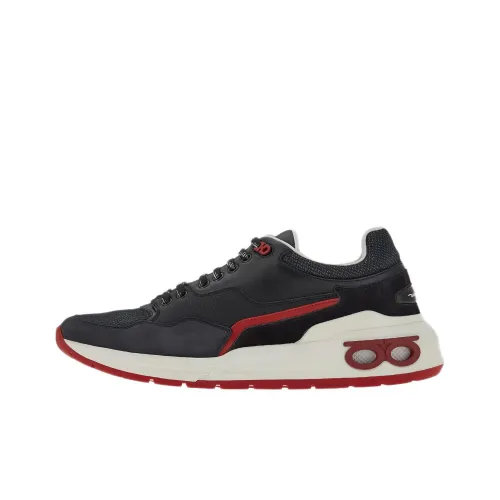 Ferragamo Низкий Топ Спортивная Повседневная Обувь Мужская Черный Красный