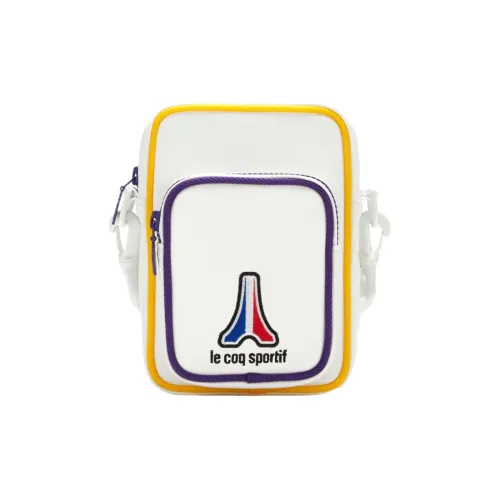 Le Coq Sportif Сумка через плечо из искусственной кожи маленькая унисекс фарфорово-белая