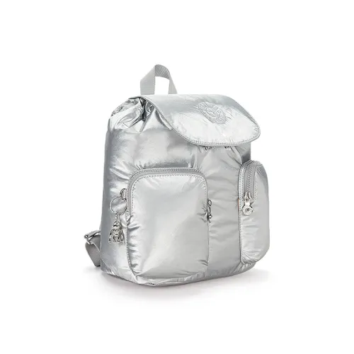 Kipling Полиамид Рюкзак для студентов Маленький Унисекс Гламурный стиль Искрящийся Серебряный
