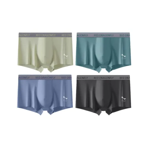 RED DRAGONFLY Хлопок Трусы Мужские 4 Пачки