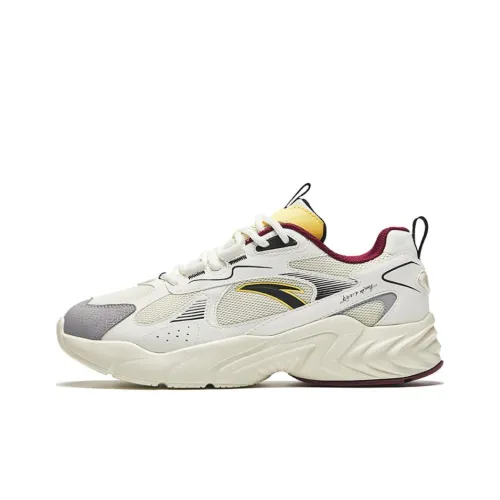 ANTA Противоскользящий устойчивый к истиранию низкий топ повседневная обувь для бега мужская белый серый