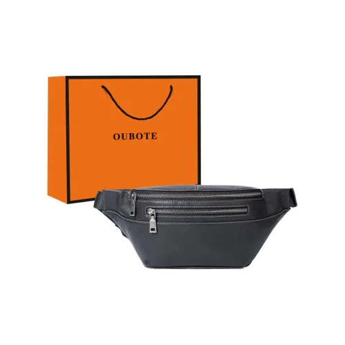 OUBOTE Корова Кожа Бананка Стандартная Мужская Черная