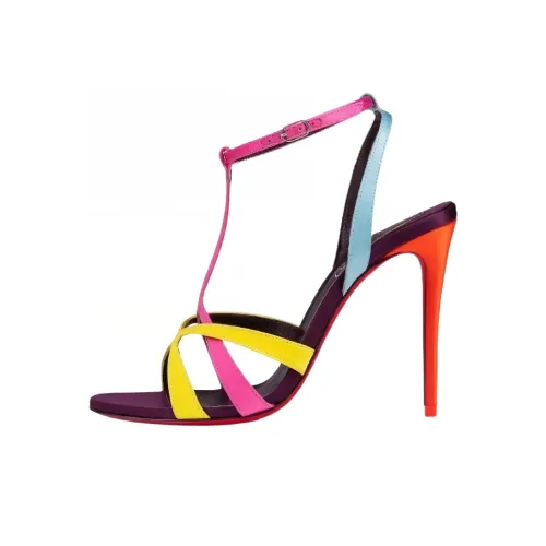 CL one Ремень Сандалии 10 см Женские Розовый Желтый Синий