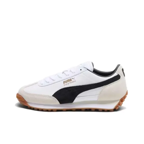 PUMA Easy Rider Slip Resistant Abrasion Resistant Низкий Топ Повседневные Беговые кроссовки Женские Белые
