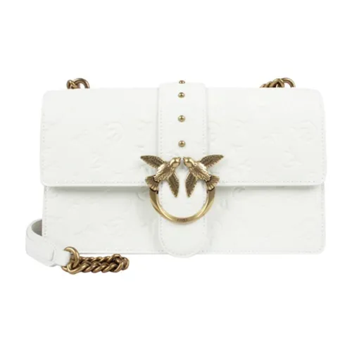 PINKO SIMPLY Кожа And Цепочка Плечевой ремень Swallow Сумка Сумка на плечо Мини Women's White