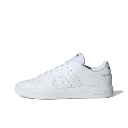 Adidas ADVANTAGE BASE 2,0 Slip-resistant Abrasion-resistant Low Top Skateboard Shoes Unisex White Adidas ADVANTAGE BASE 2,0 Противоскользящие Устойчивые к истиранию Низкие Кеды для скейтбординга Унисекс Белые