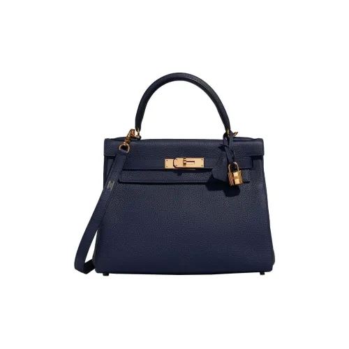 HERMES Коровья кожа Togo Сумка Женская 73 BLEU Saphir Сапфир Синий