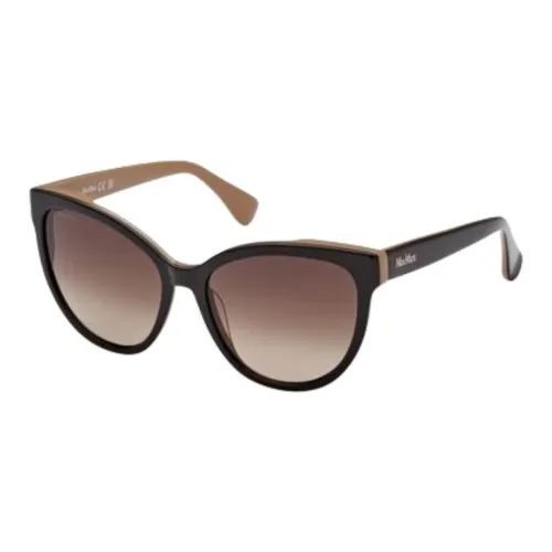 'S MAX MARA Ацетат Кошачий глаз Солнцезащитные очки Женские Коричневый