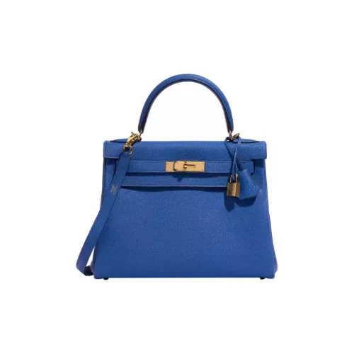 HERMES Kelly Коровья кожа Togo Сумка Kelly Сумка Женские 71 BLEU Франция Французский синий