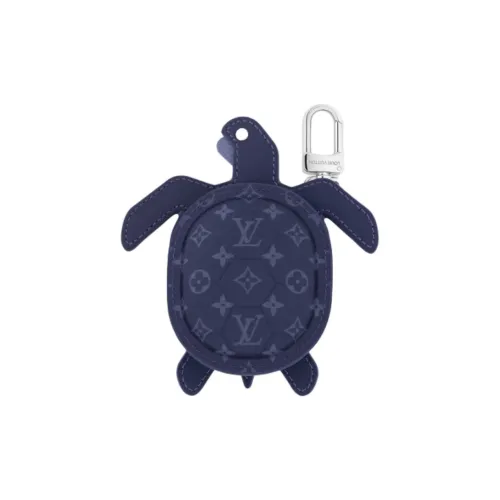 LOUIS VUITTON Сумка из холста с кожаными вставками украшение кошелек чехол для наушников мини мужской сапфир