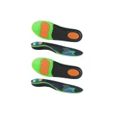 [2 упаковки] Улучшенные спортивные стельки - черный, с разделением