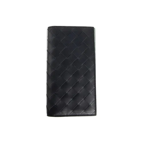 Bottega Veneta Телячья кожа Кошелек Мужской Черный и Зеленый