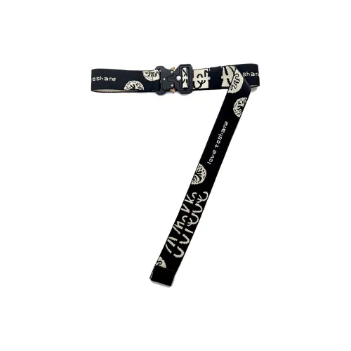 Mulinsen Techwear Металлическая пряжка Жаккард Буква Новый Hip Hop Trend Холст Ремень Унисекс Ширина 3,8 см