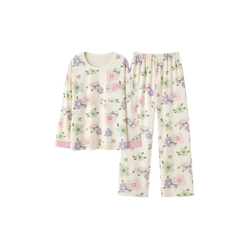 THREEGUN Пижамный комплект женский абрикосовый