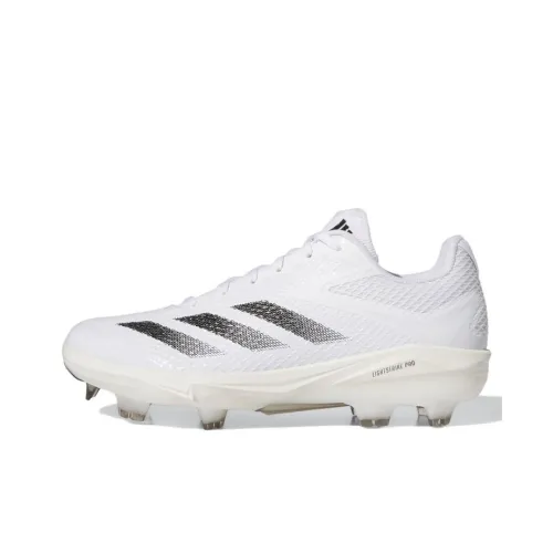Adidas Adizero Electric Slip-Resistant Abrasion-Resistant Low-Top Бейсбольные Кроссовки Мужские Белый Черный