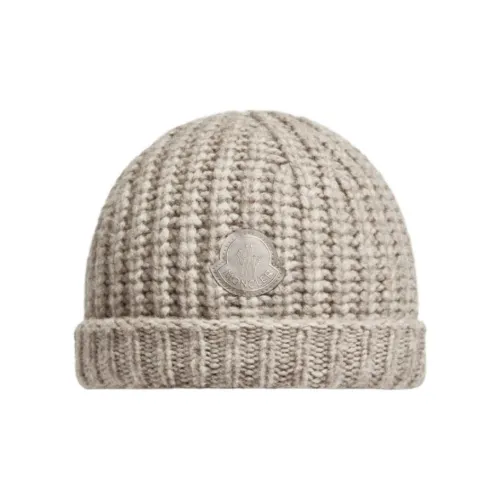 Moncler Шерстяные Шапки Женские Светло-Серый