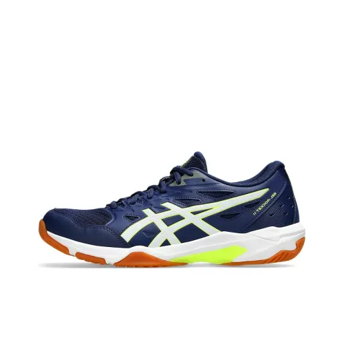 Asics Gel Rocket 11 Low Top Тренировочные Кроссовки Унисекс Синий Желтый