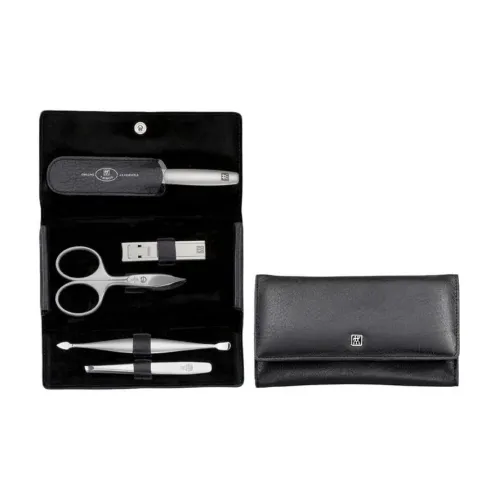 ZWILLING Набор для ухода за ногтями Ножницы для ногтей + Комбинация ножниц для ногтей + Пинцет + Лента для ногтей + Многофункциональный инструмент + Чехол из кожи