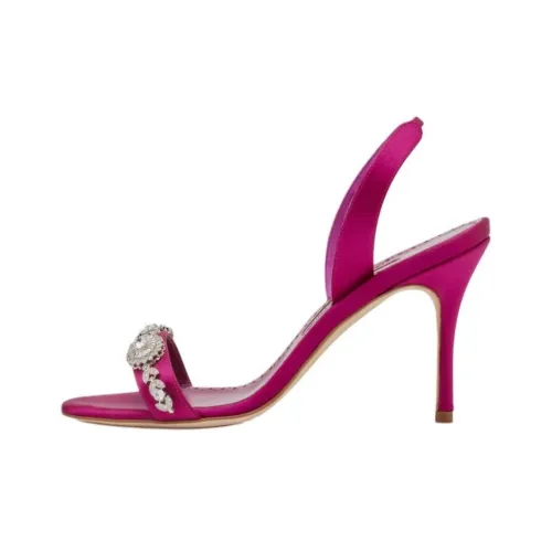 MANOLO BLAHNIK Lamisan One Ремешок Сандалии 9 см Женские Розовые