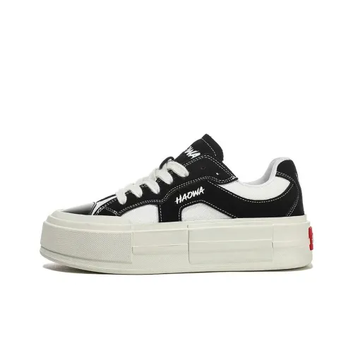 HAOWA STEP SHINE Зебра Kicks Низкий Топ Кеды Женские Черный Белый