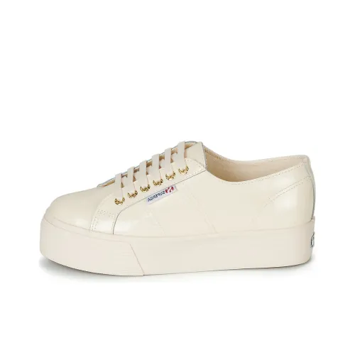 SUPERGA Скейтборд Кроссовки с низким верхом противоскользящие женские бежевые